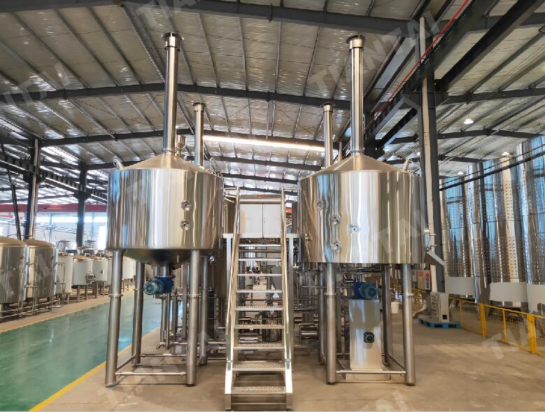 Steam heated 3 vessel 20bbl craft brewery equipment ready for delivery 